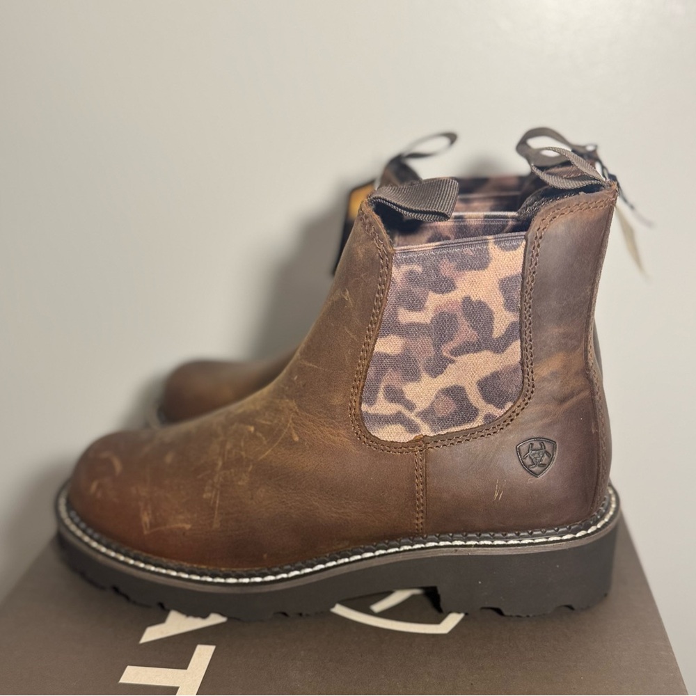 Ariat Brown Combat Moto Boots Rugged Durable Stylish